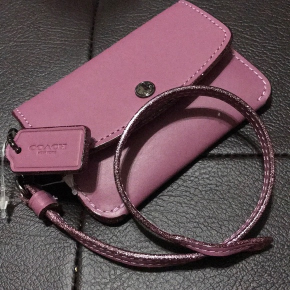 Coach Shimmering Trim Pouch Mini Wristlet - Picture 8 of 8